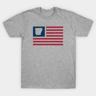 Vintage Arkansas USA Flag // Retro American Flag Stars and Stripes T-Shirt